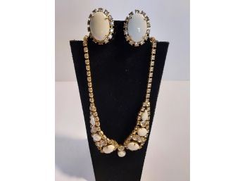 Jeweled Necklace And Earrings