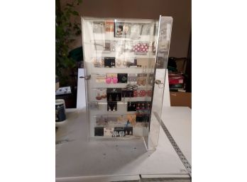 4 Sided Jewelry Display Cabinet With Jewelry Included