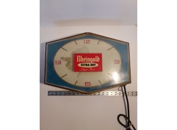 Vintage Rheingold Lighted Beer Clock