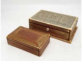 Vintage Moroccan Inlaid Boxes