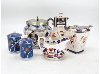 Antique Artia Ware And Imari Style European Porcelain