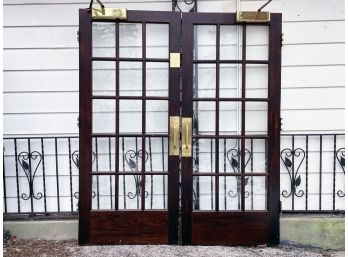 A Pair Of Solid Wood French Doors From Innis Arden