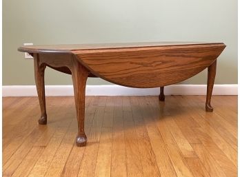 A Vintage Oak Drop Leaf Coffee Table