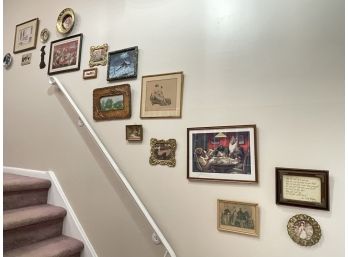 A Large Collection Of Small Framed Art - Old And New!