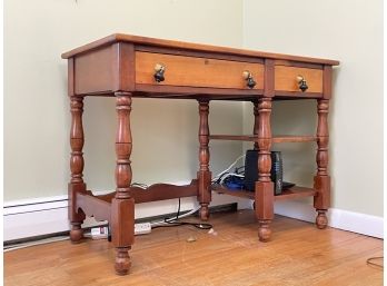 A Vintage Turned Pine Desk
