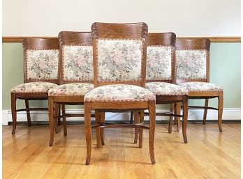 6 Gorgeous Turn Of The Century Victorian Bent Oak Dining Chairs By Robert Horner & Co. Furniture Makers Of NY