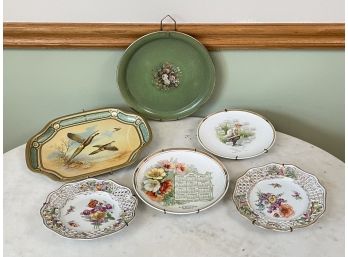 Antique And Vintage Metal And Ceramic Plates