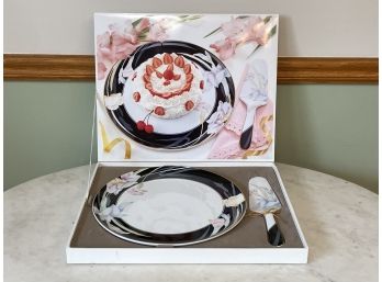 A Vintage Mikasa Dessert Platter And Server