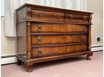 A Vintage Cherry Wood Marble Top Chest Of Drawers