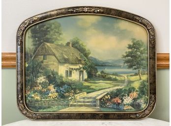 An Antique Pastel In Period Frame, Initialed DHU
