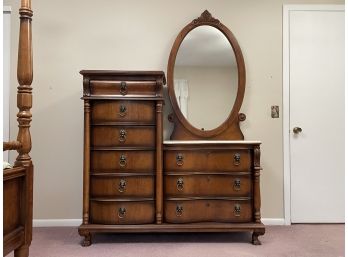 A Vintage Marble Top Mirrored Dresser / Vanity