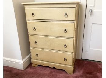 A Painted Wood Chest Of Drawers