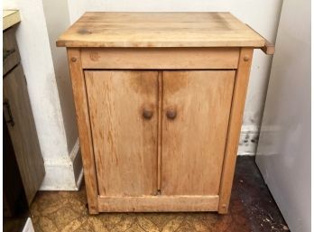 A Solid Maple Kitchen Butcherblock/Cabinet