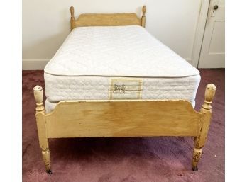A Faux Painted Twin Bedstead