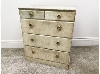 A Painted Pine Chest Of Drawers