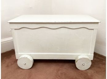 A Painted Wood Toy Chest