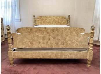 A Faux Painted Wood Full Bedstead