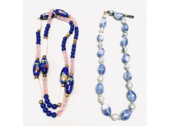 Two Vintage Beaded Necklaces