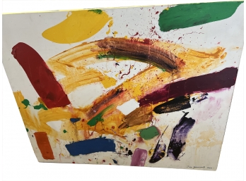 Taro Yamamoto - Signed Abstract Painting 1989