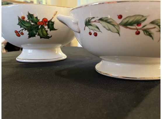 Teleflora Porcelain Christmas Serving Bowls