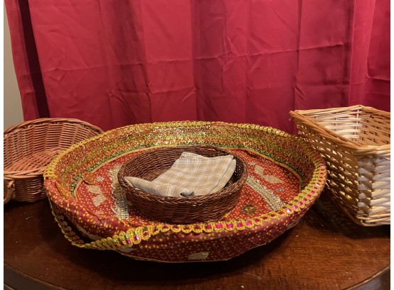 Wicker Basket Collection - 4 Pieces