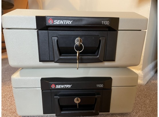 Two Sentry 1100 Safes With Keys