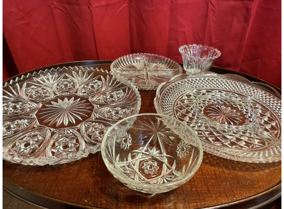 Antique Fine Crystal China Plate & Bowl Collection