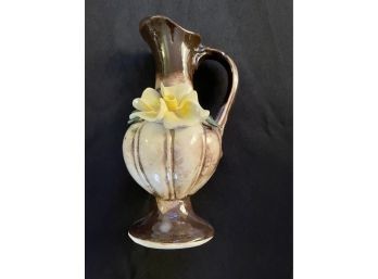Small Italian Capidomonte Porcelain Floral Vase