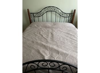 Iron & Wood King Size Bed Frame