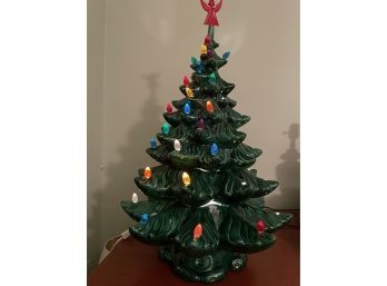 24'Ceramic Christmas Tree Lamp With Glass Bulbs! Amazing!