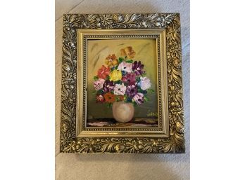 Hand Painted Water Color Flowers- Still Life, Signed By Lordo