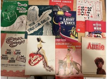 Lot Of 10 Vintage Show Programs Including 1952 Ringling Bros.