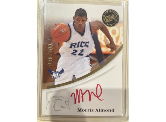 2007 Press Pass Authentics Morris Almond Autographed Card 48/100