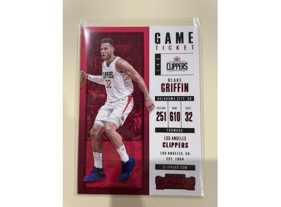 2017-18 Panini Contenders Game Ticket Red Parallel Blake Griffin Card #39