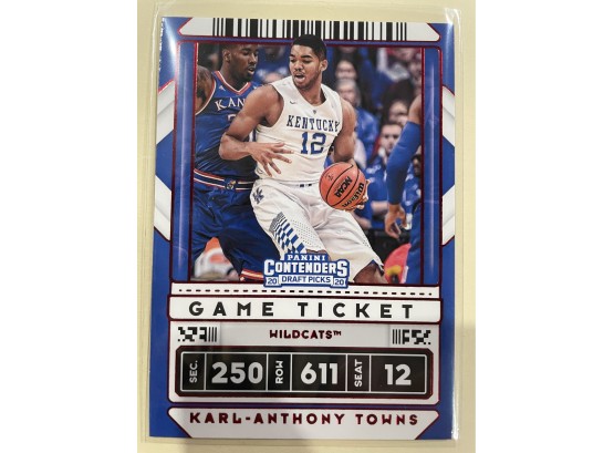 2020 Panini Contenders Game Ticket Red Parallel Karl-anthony Towns Card #36