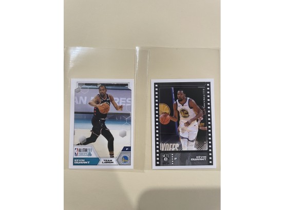 2019 Panini Direct Kevin Durant 2 Card Sticker Lot.