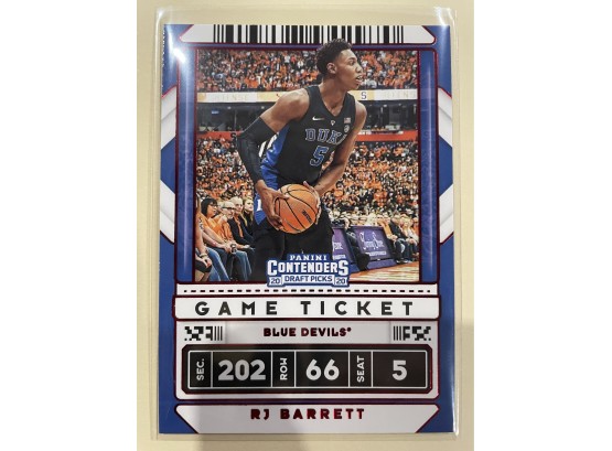 2020 Panini Contenders Game Ticket Red Parallel R J Barrett Card #12