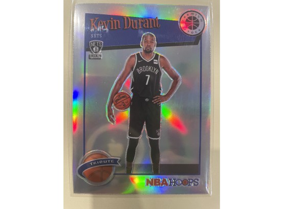 2019-20 Panini NBA Hoops Premium Stock Kevin Durant Silver Prizm Card #284