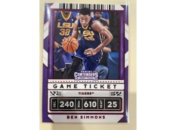 2020 Panini Contenders Game Ticket Red Parallel Ben Simmons Card #14