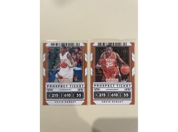 2020 Panini Contenders Kevin Durant 2 Card Lot.  Card #35