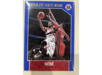 2015-16 NBA Hoops Nene Blue Parallel Card #56  394/399