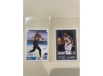 2019 Panini Direct Kevin Durant 2 Card Sticker Lot.