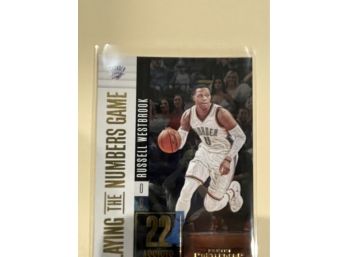 2017-18 Panini Contenders Playing By The Numbers Game Russell Westbrook Card #35