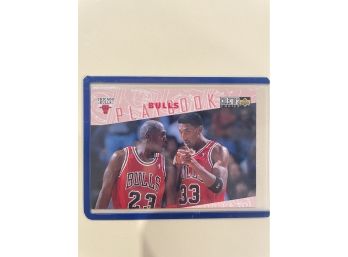 1996 Upper Deck Playbook Michael Jordan Scottie Pippen Card #370