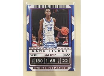 2020 Panini Contenders Game Ticket Red Parallel Shai Gilgeous-Alexander  Card #39