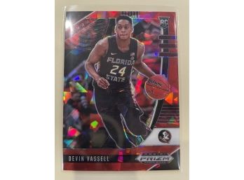 2020 Panini Prizm Red Cracked Ice Rookie Devin Vassell Card #16