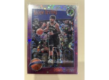 2019-20 Panini NBA Hoops Premium Stock Kyrie Irving Purple Disco Prizm Card #290