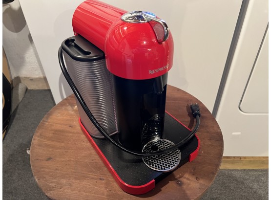 Red Nespresso Vertuo Coffee Machine