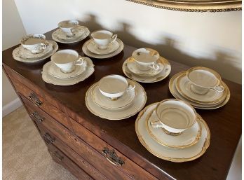 Collection Of 8 German Trios - Cups, Saucers, Plates
