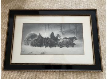 Antique Framed Picture From Fredrick Loeser Department Store In Bklyn.  1867 To  1952